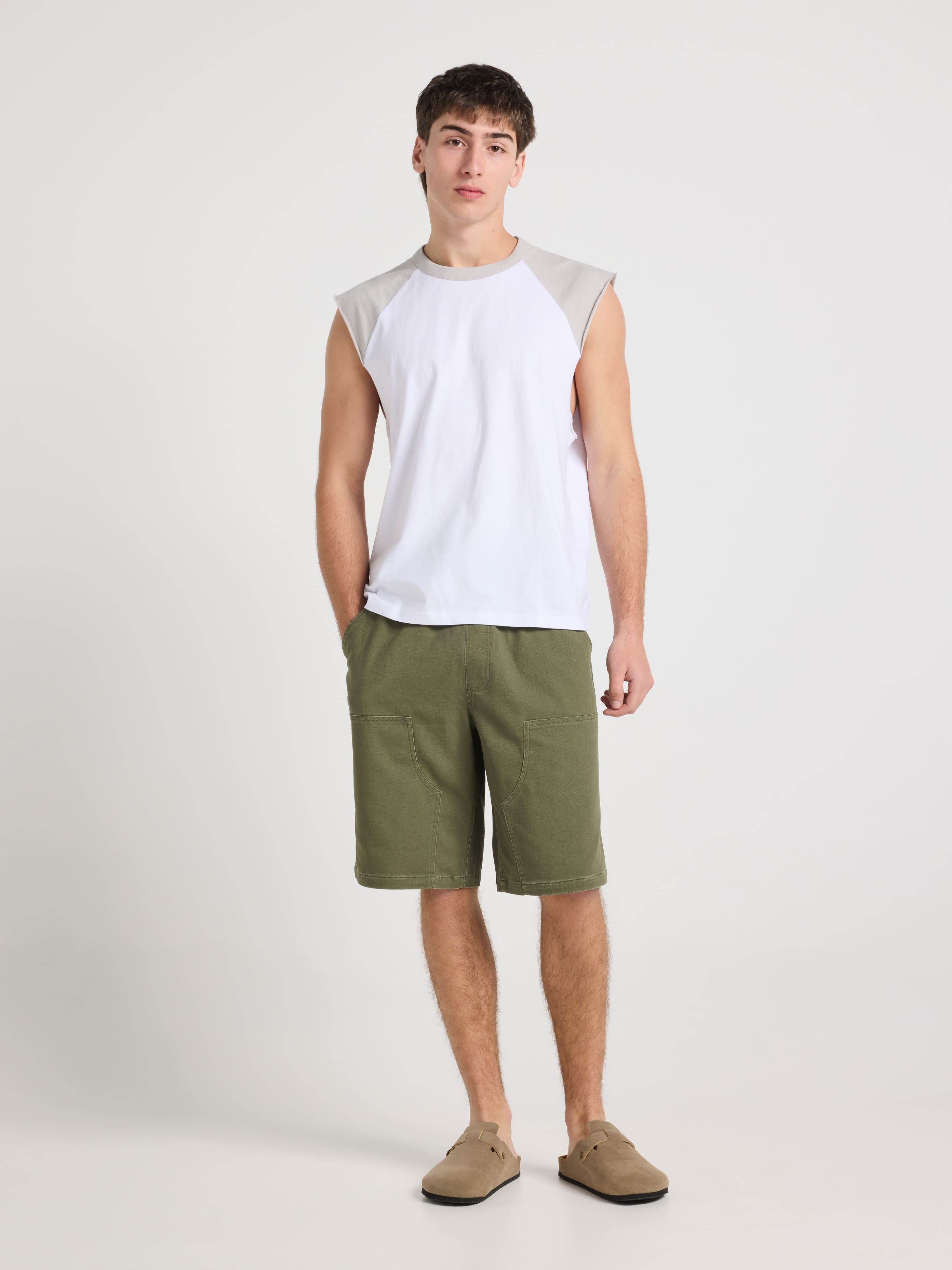 Elastic Waist Carpenter Short