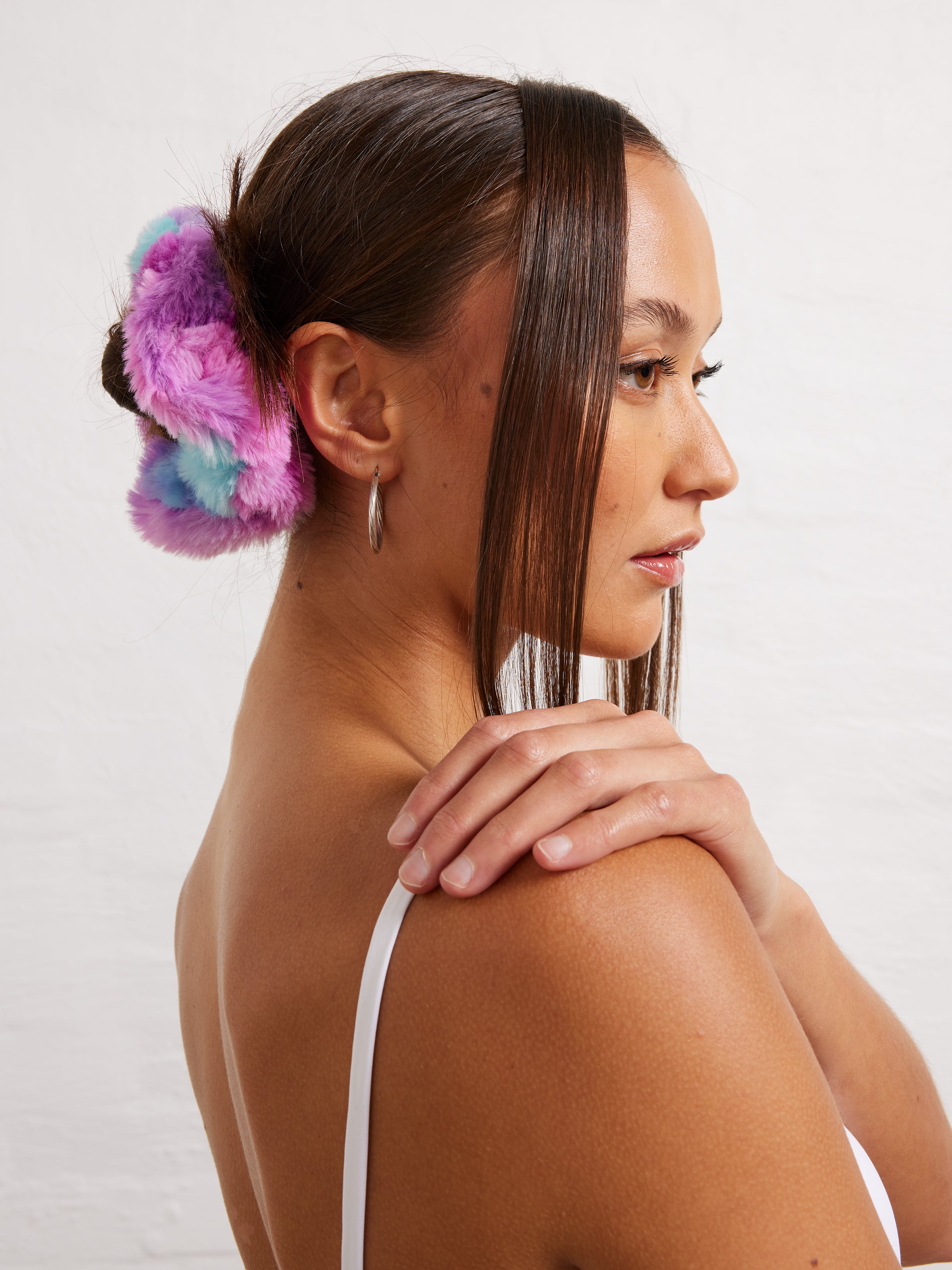 Fluffy Tie Dye Scrunchie