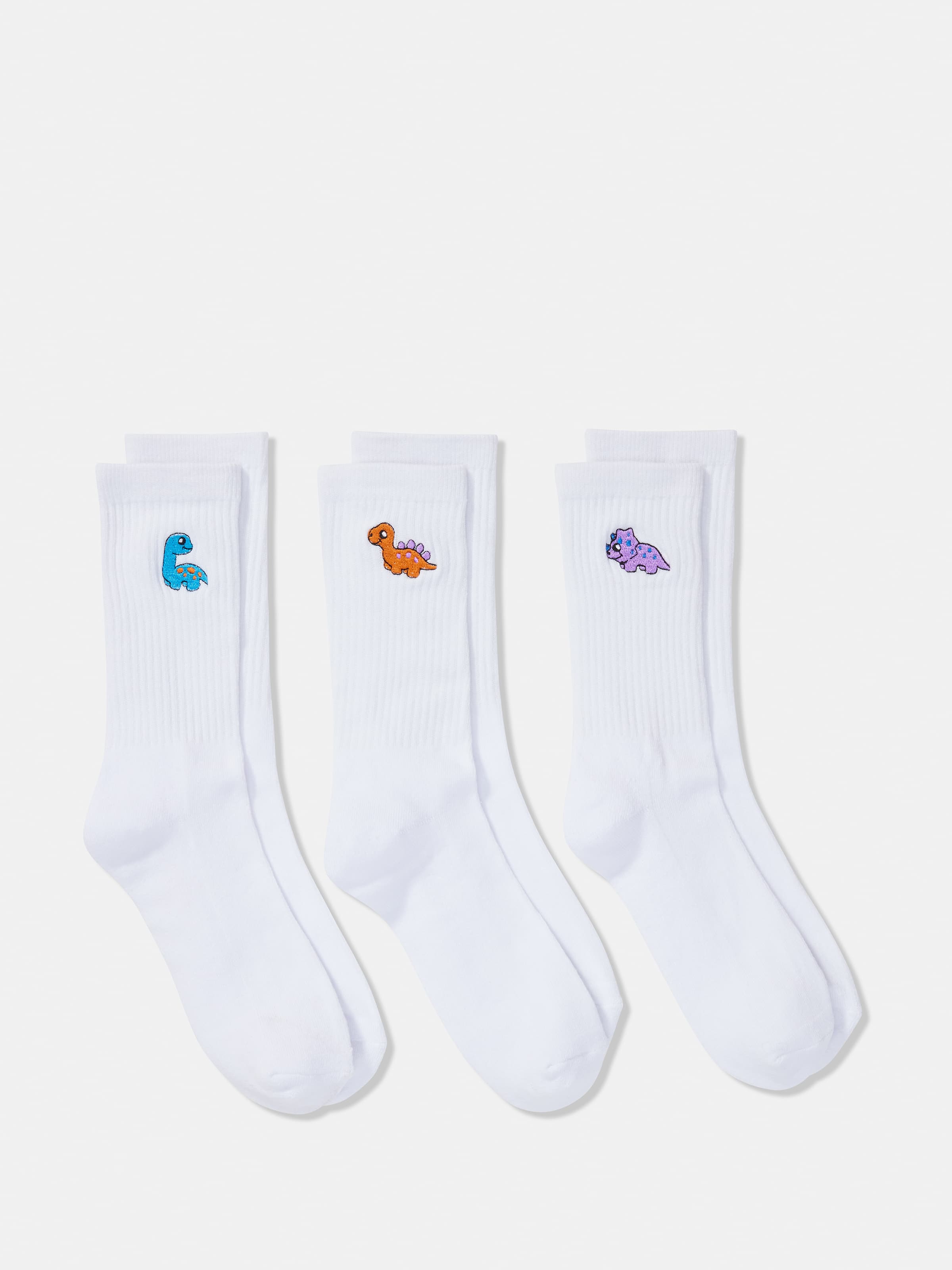 Ribbed Crew Sock 3Pk