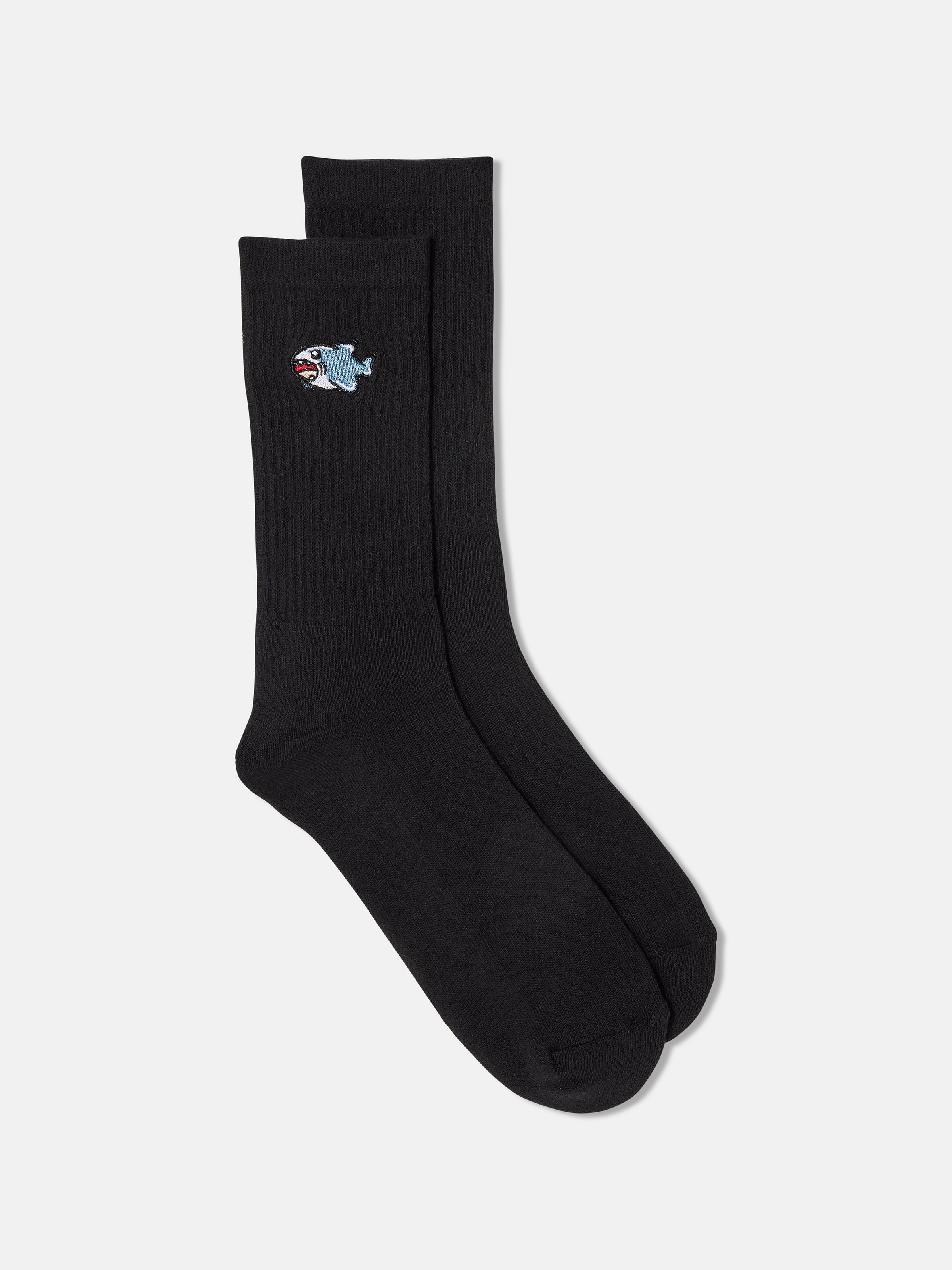 Ribbed Embroidered Sock