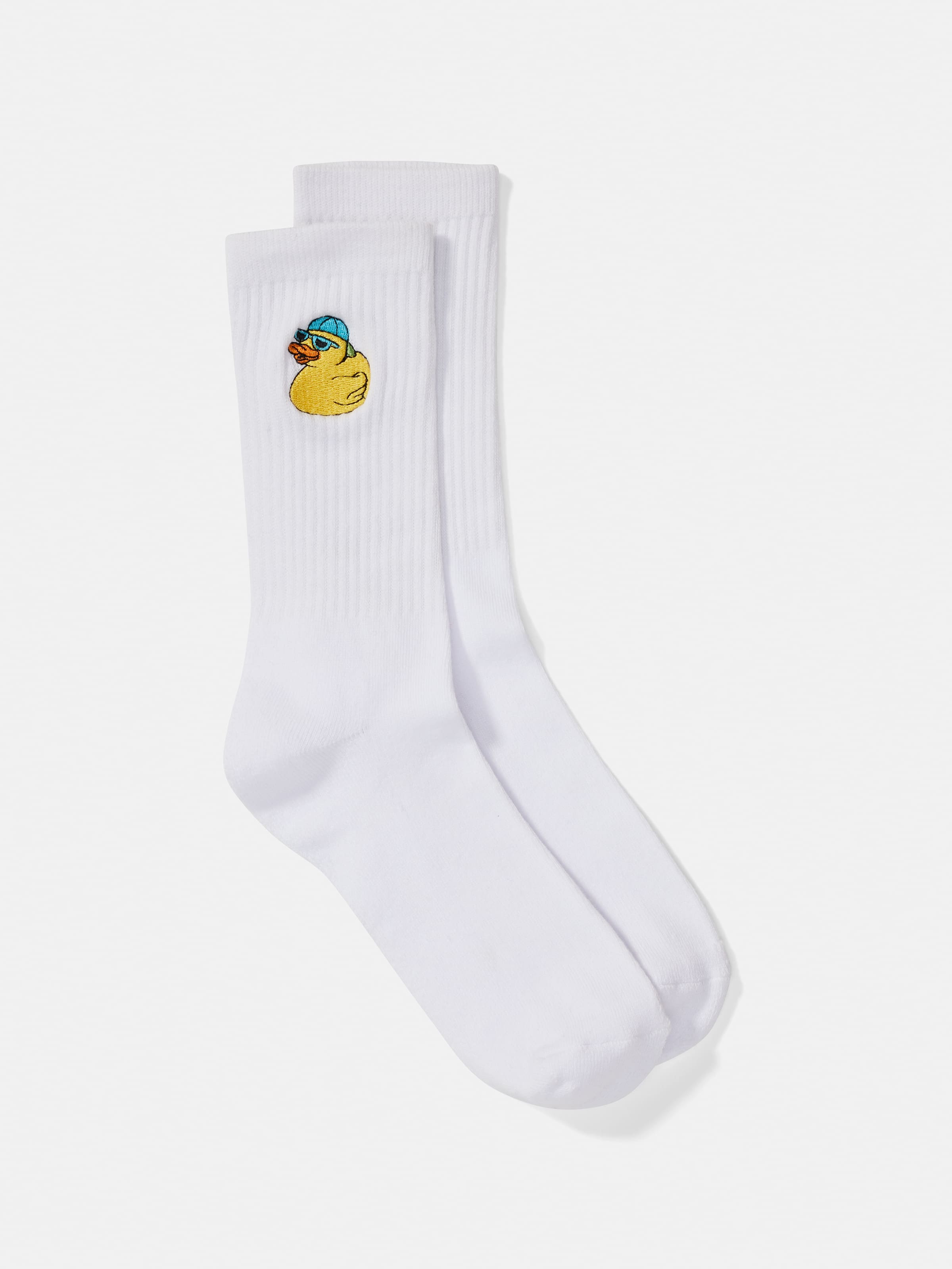 Ribbed Embroidered Sock