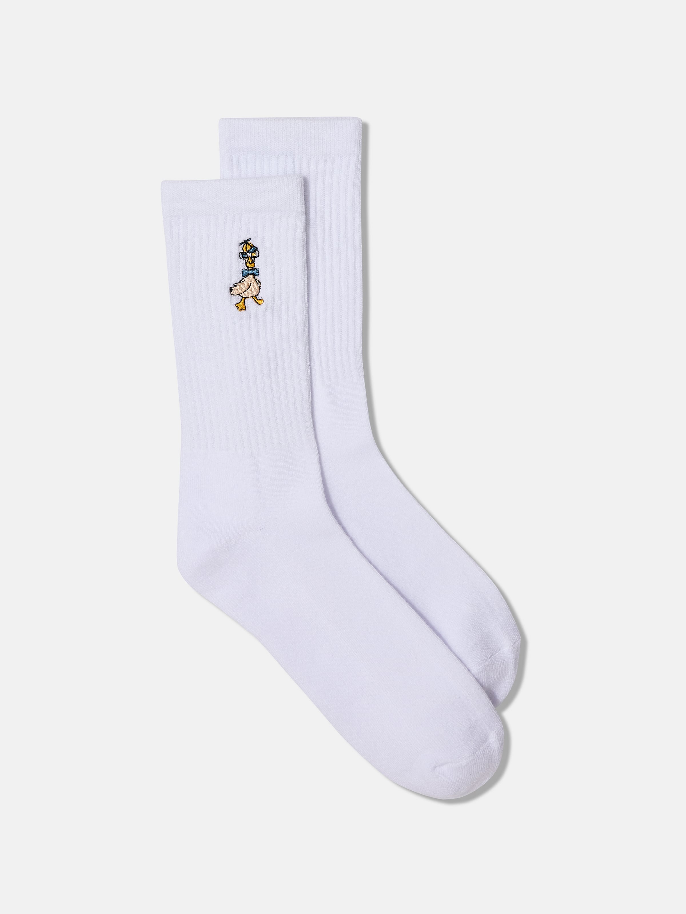 Ribbed Embroidered Sock