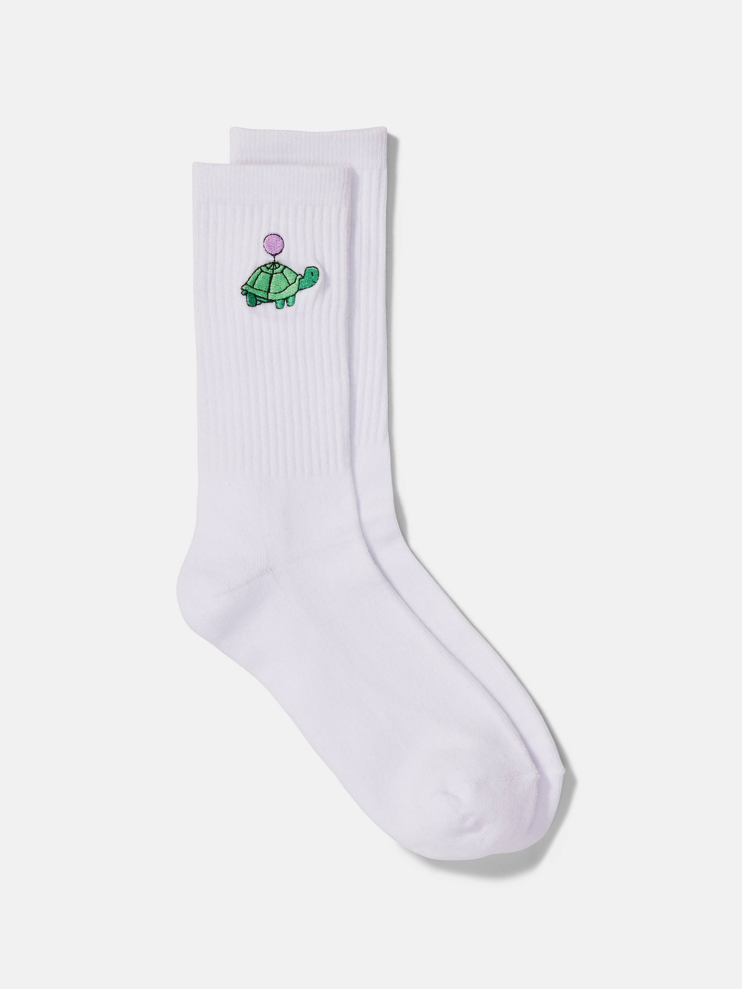 Ribbed Embroidered Sock