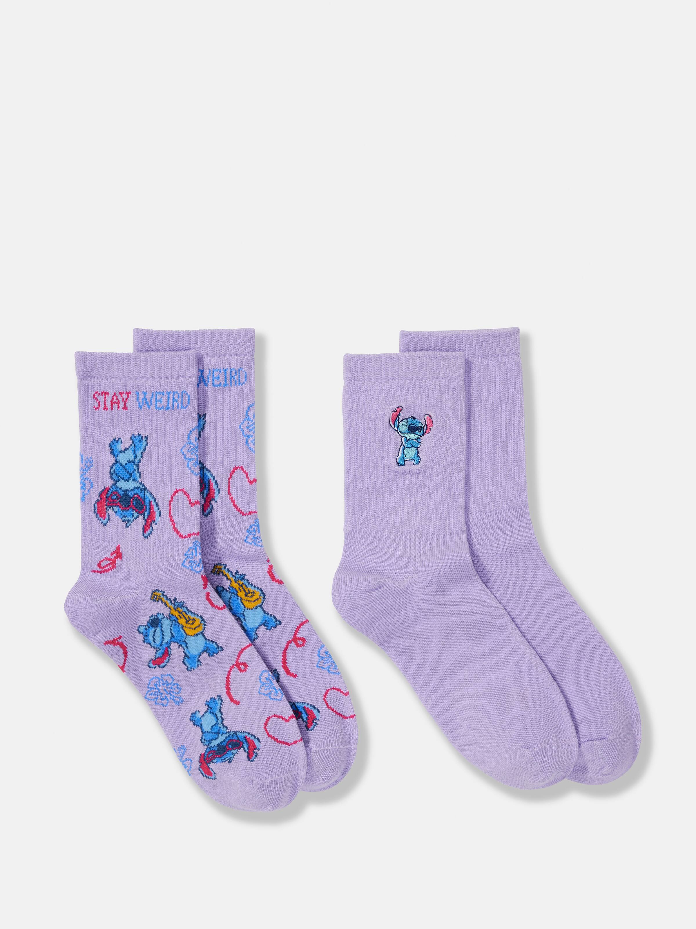 Lilo & Stitch 2Pk Midi Crew Sock