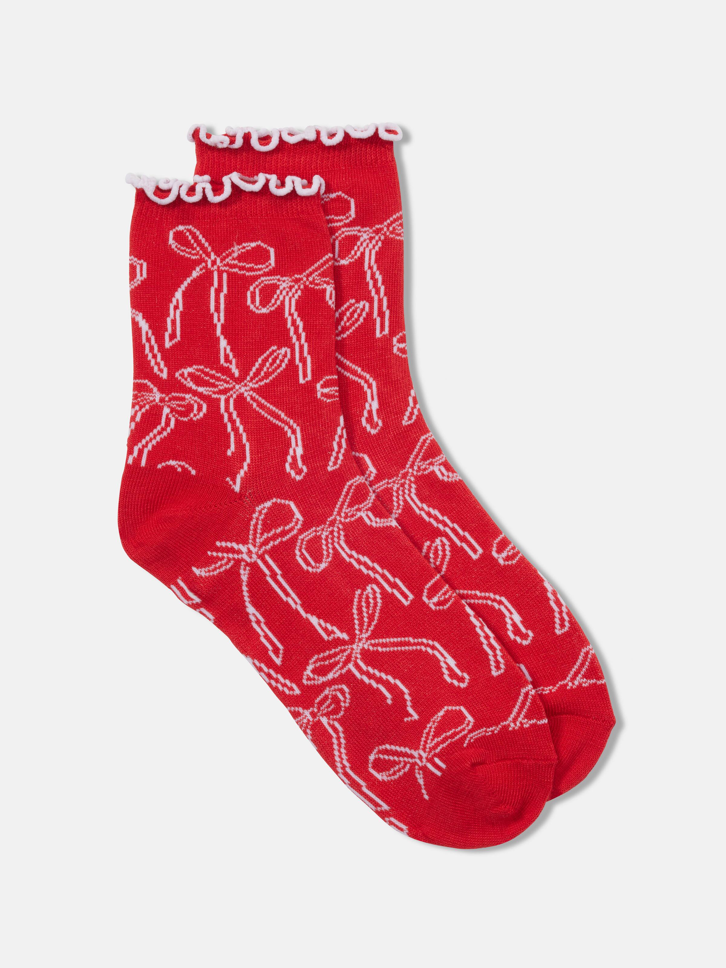 Xmas Lettuce Hem Sock