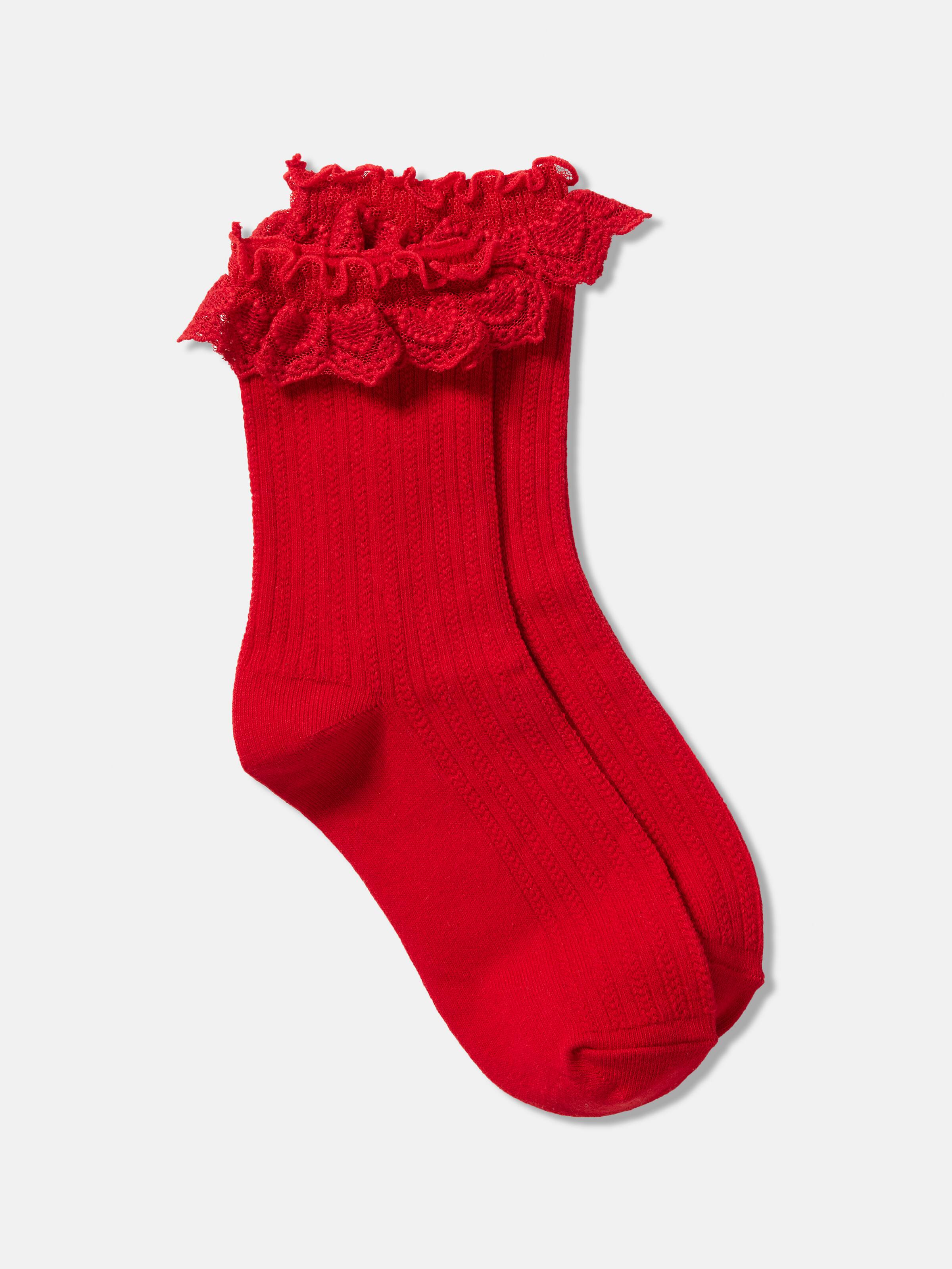 Heart Trim Fashion Sock