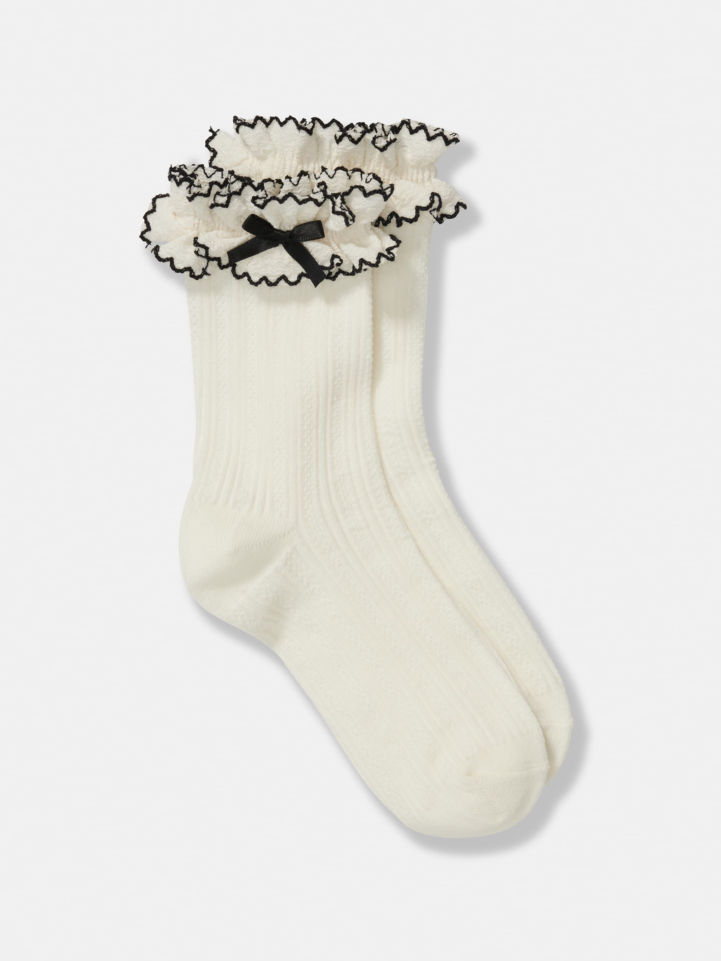 Contrast Frill Sock