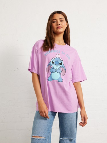 Lilo And Stitch Mornings Oversized Tee                                                                                          