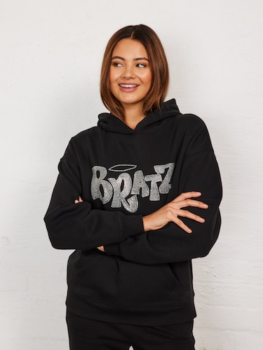 Bratz Diamonte Logo Oversized Hoodie                                                                                            