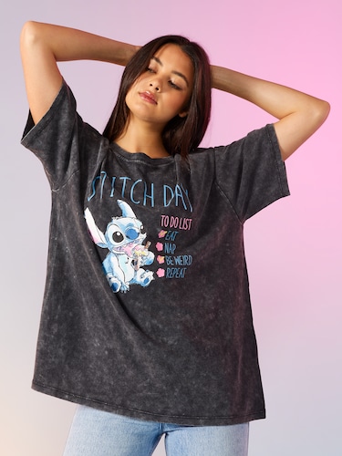 Lilo & Stitch Day Checklist Oversized Tee                                                                                       