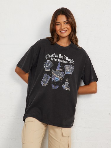 Witchcraft Grid Oversized Tee                                                                                                   