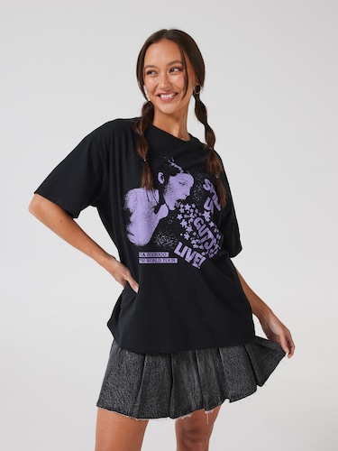 Music Olivia Oversized Tee                                                                                                      