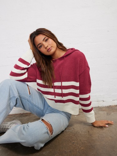 Andi Hooded Chenille Knit                                                                                                       