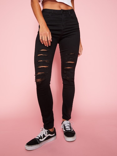 Jessie High Rise Ripped Jean                                                                                                    
