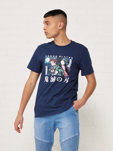 Navy Demon Slayer Pair Tee                                                                                                      