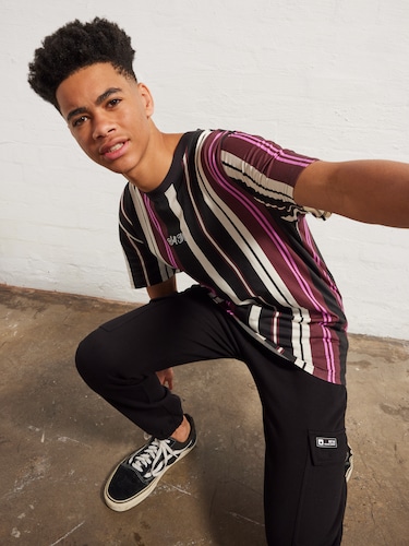 Vertical Stripe Self Made Tee                                                                                                   