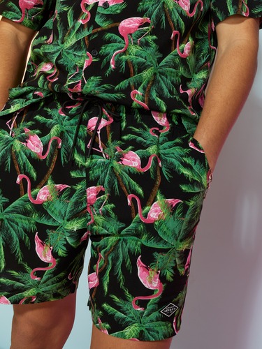 Resort Short - Flamingo Palm                                                                                                    
