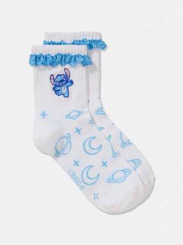 Lilo & Stitch Lace Midi Crew Sock                                                                                               