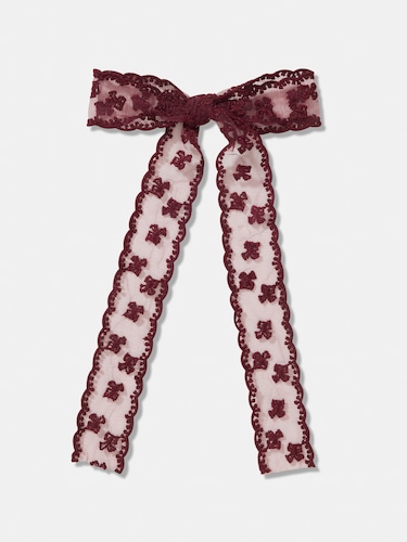 Large Lace Bow Clip                                                                                                             