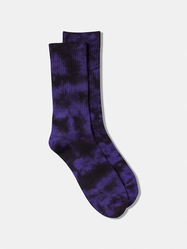 Ribbed Crew Tie Dye Sock