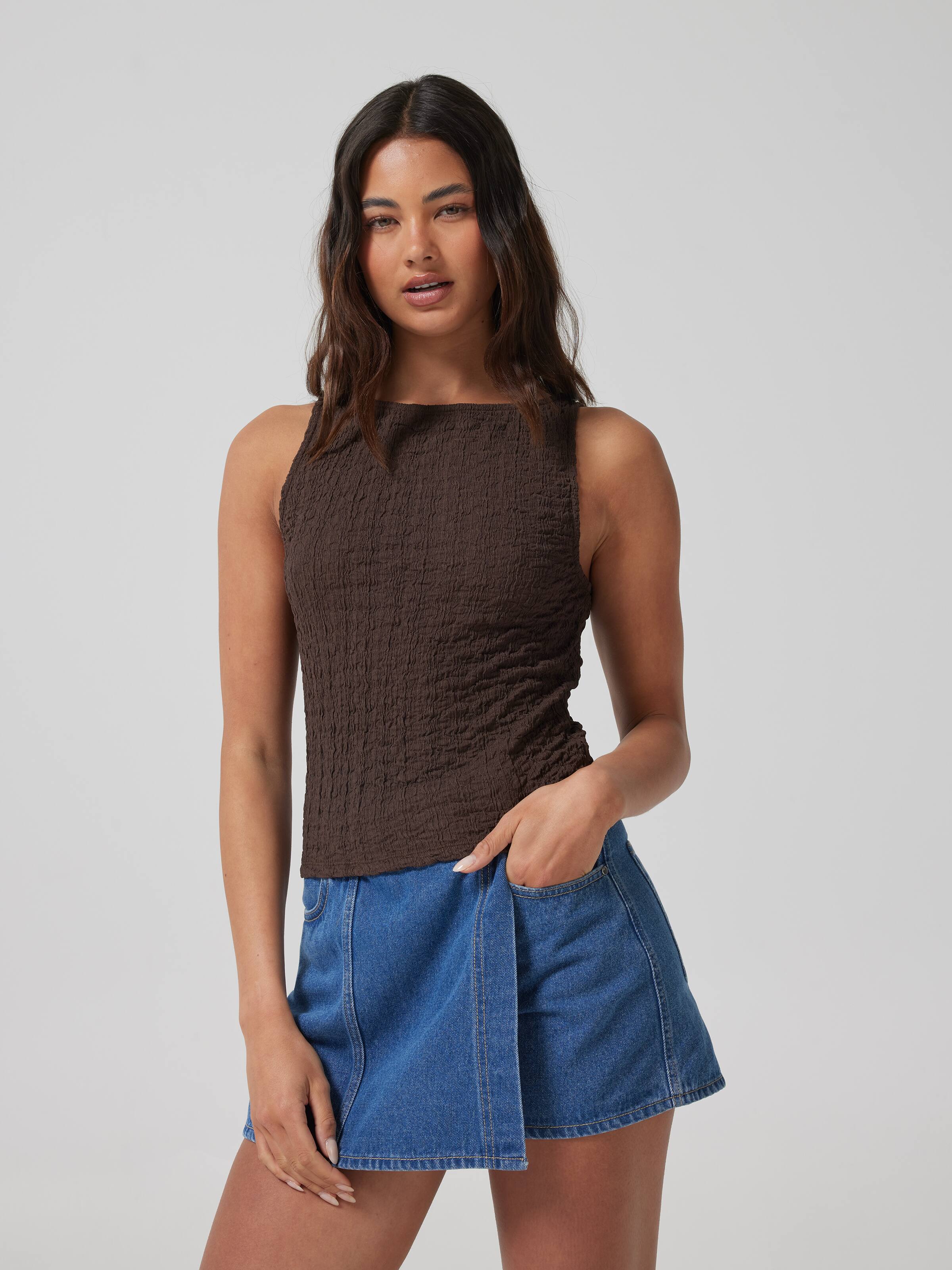 Joe Browns Textured High Neck Sleeveless Top Camicia Donna