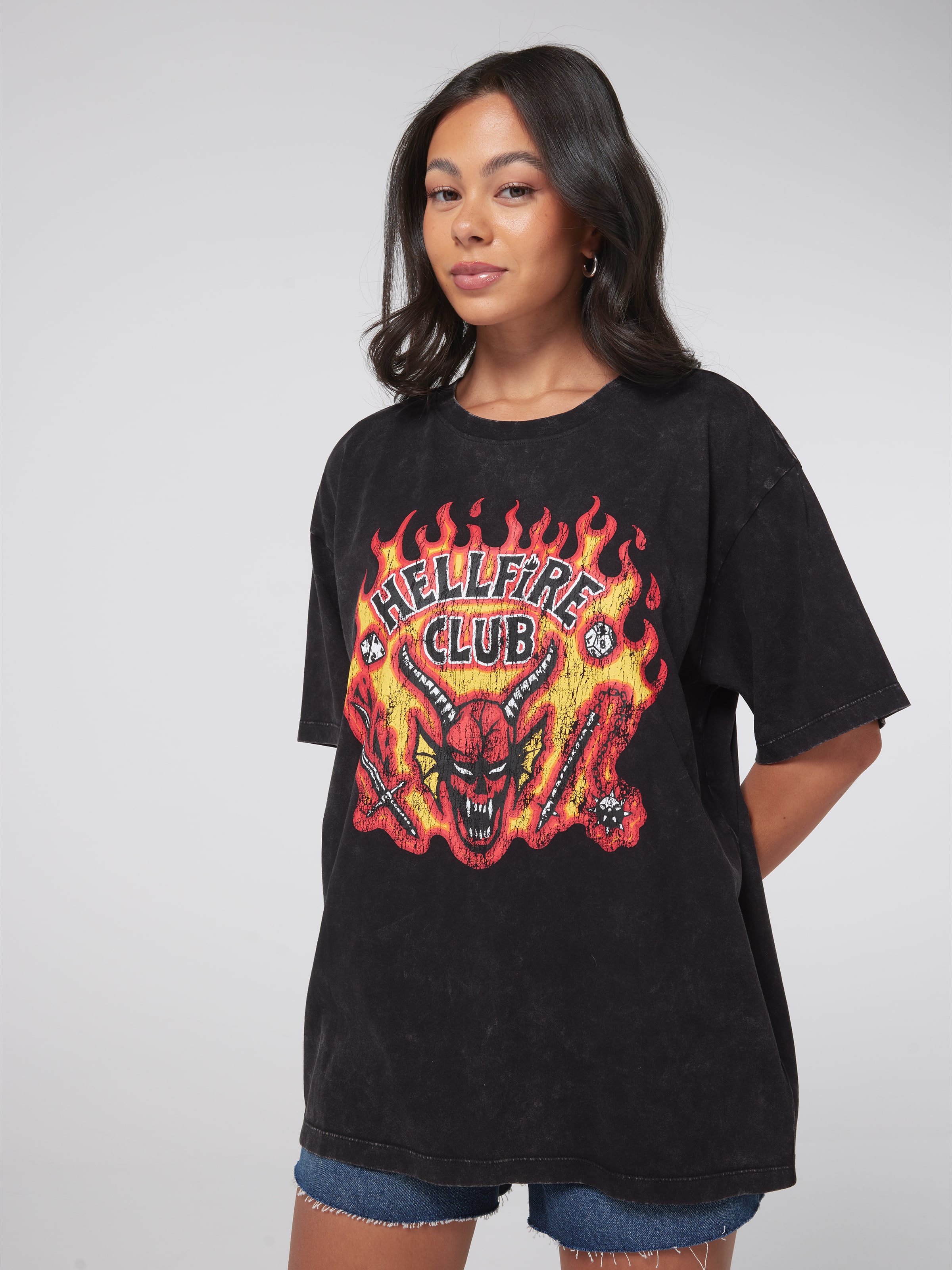 Stranger Things T-Shirt Spray Paint Hellfire Größe XL