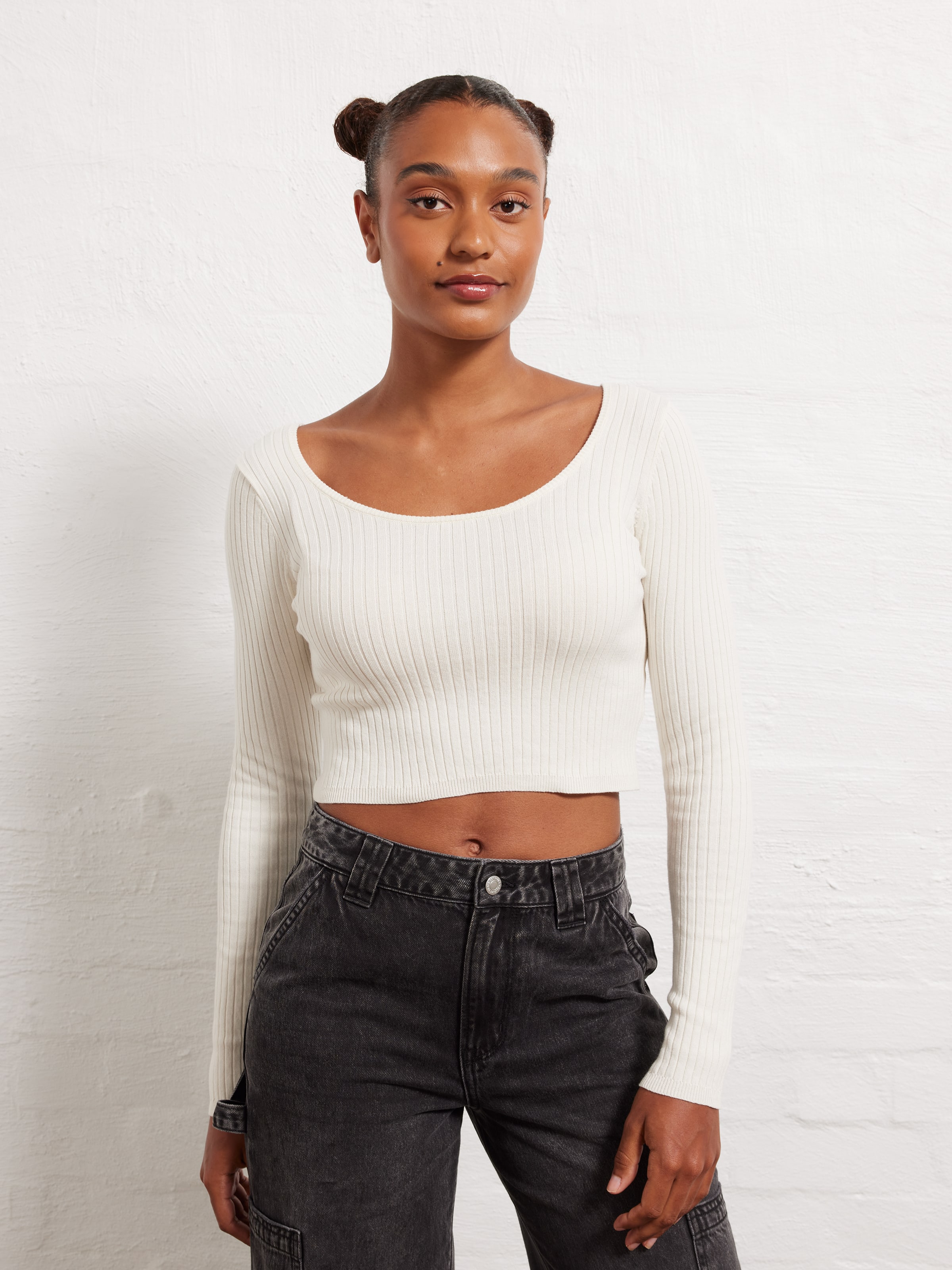 Molly Scoop Neck Cropped Knit - Jay Jays Online