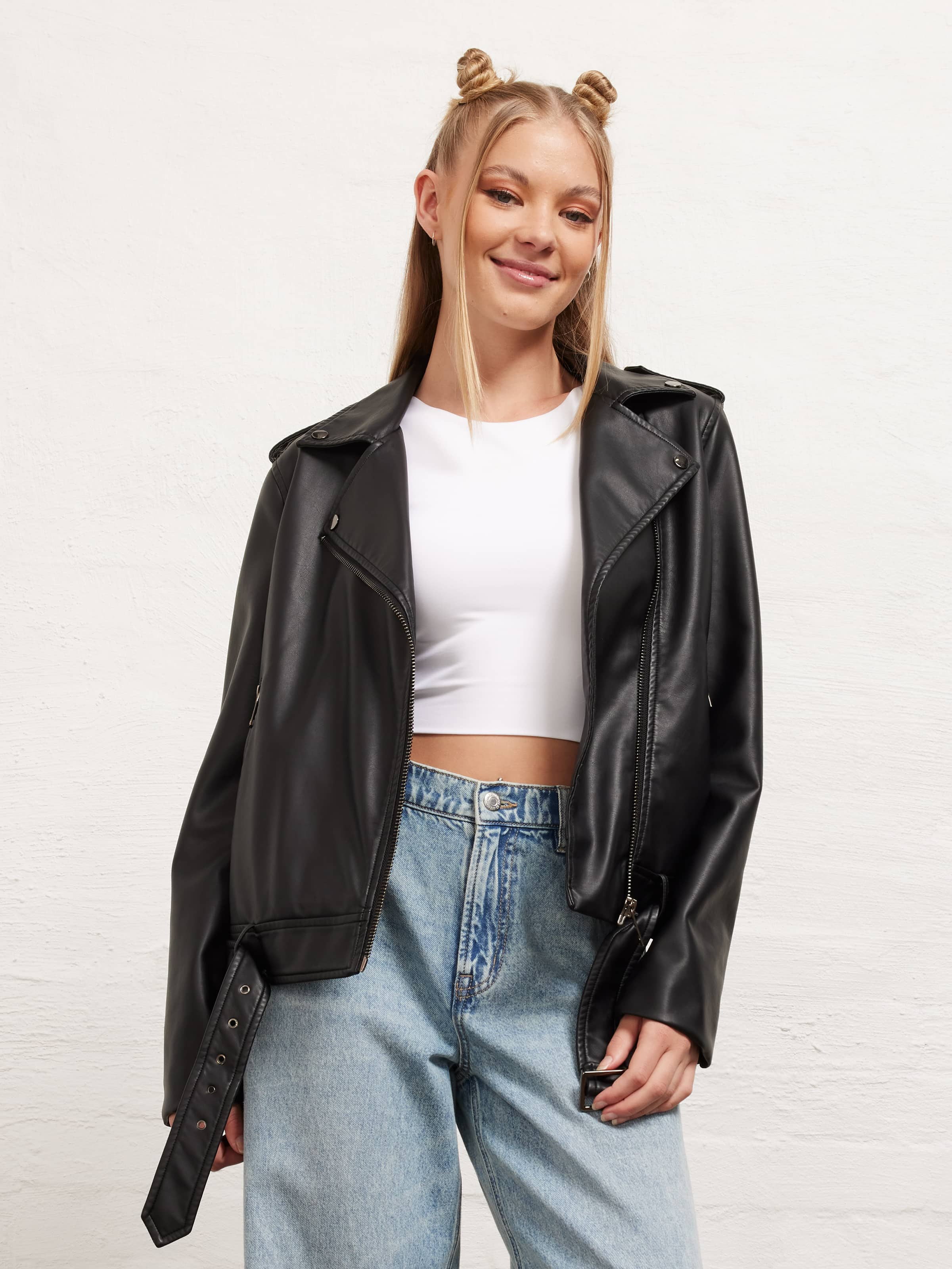 Pu Oversized Biker - Jay Jays Online