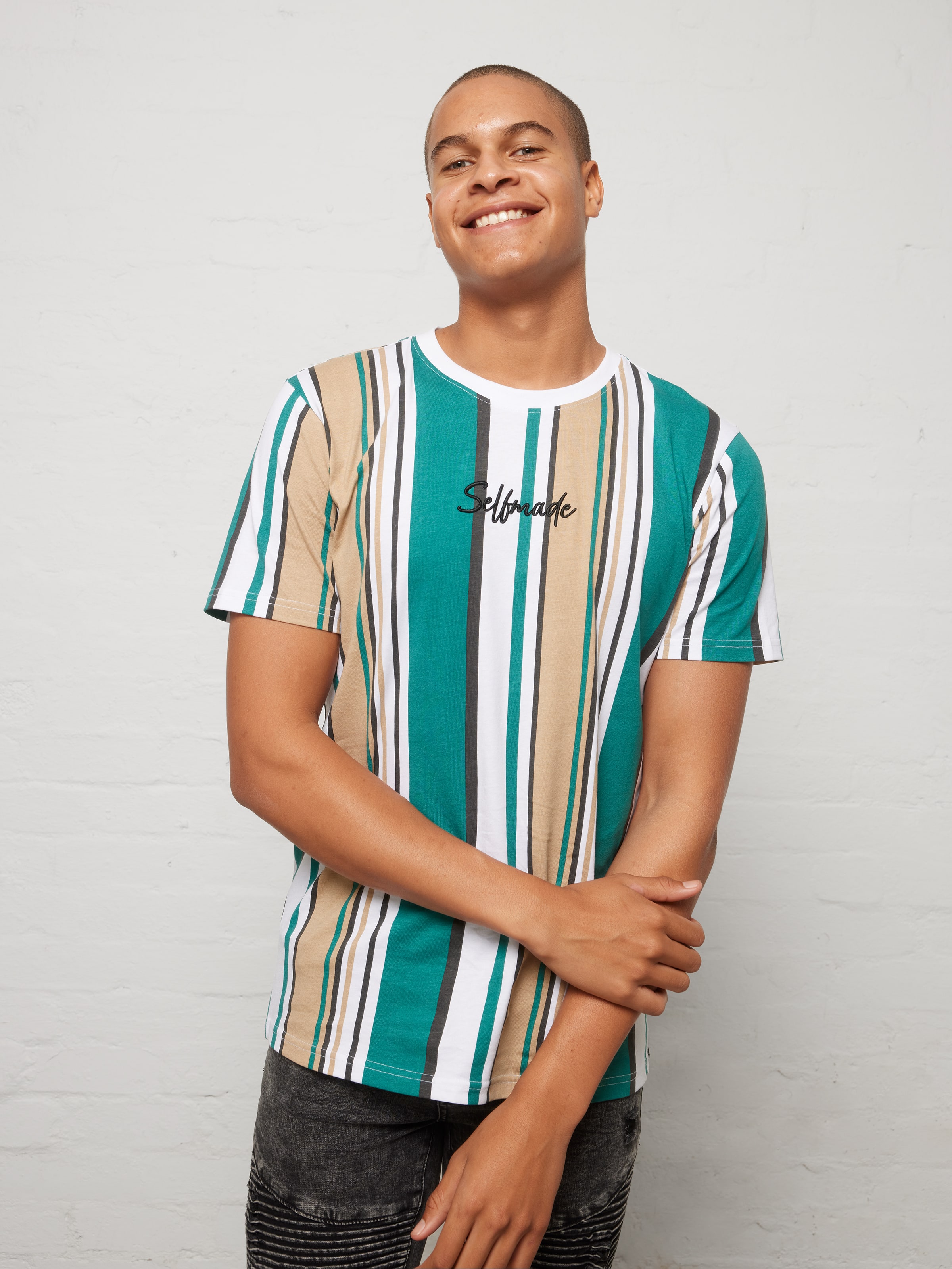 Vertical Stripe Selfmade Tee - Jay Jays Online