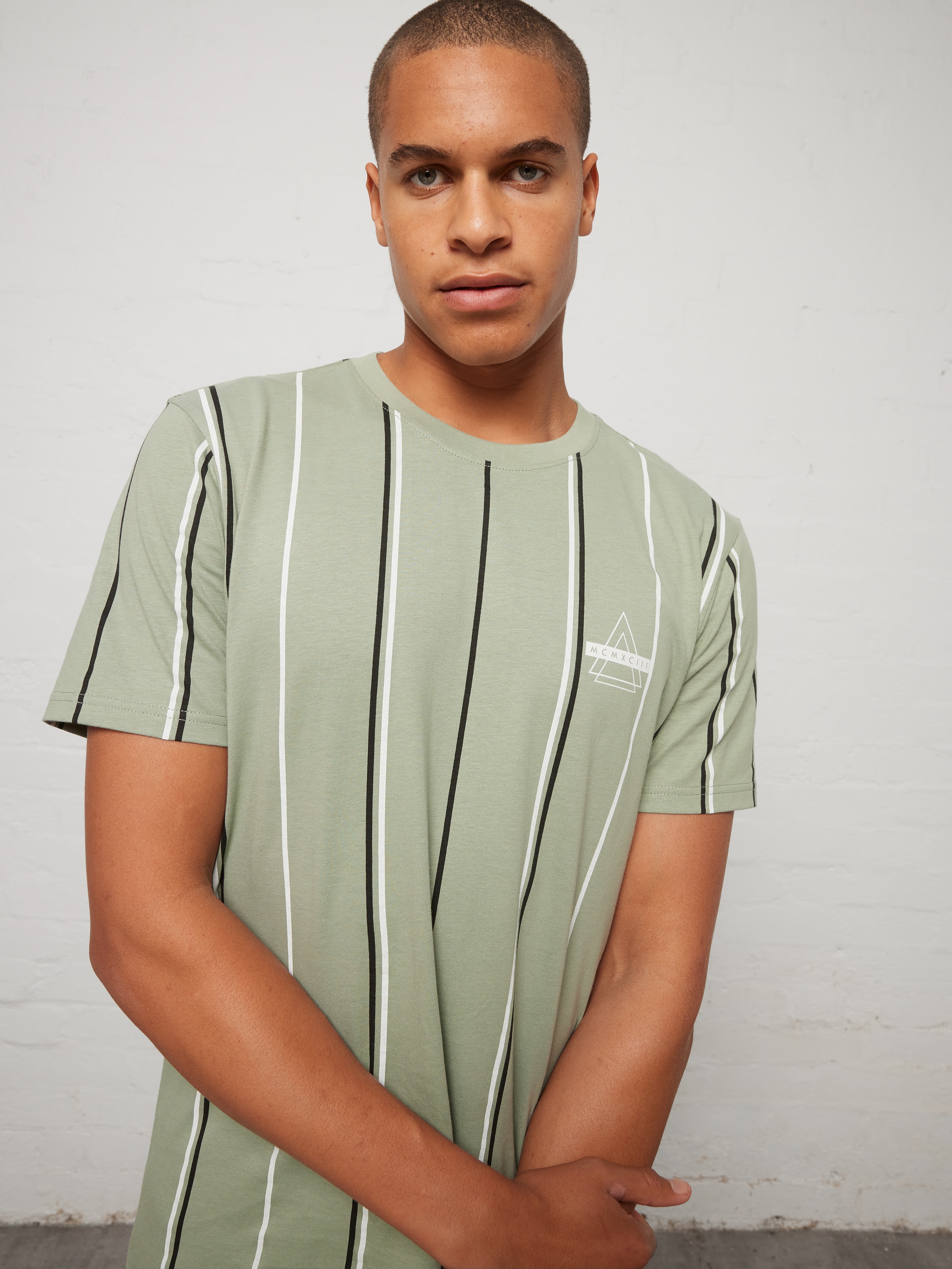 Vertical Stripe Tonal Tee - Jay Jays Online