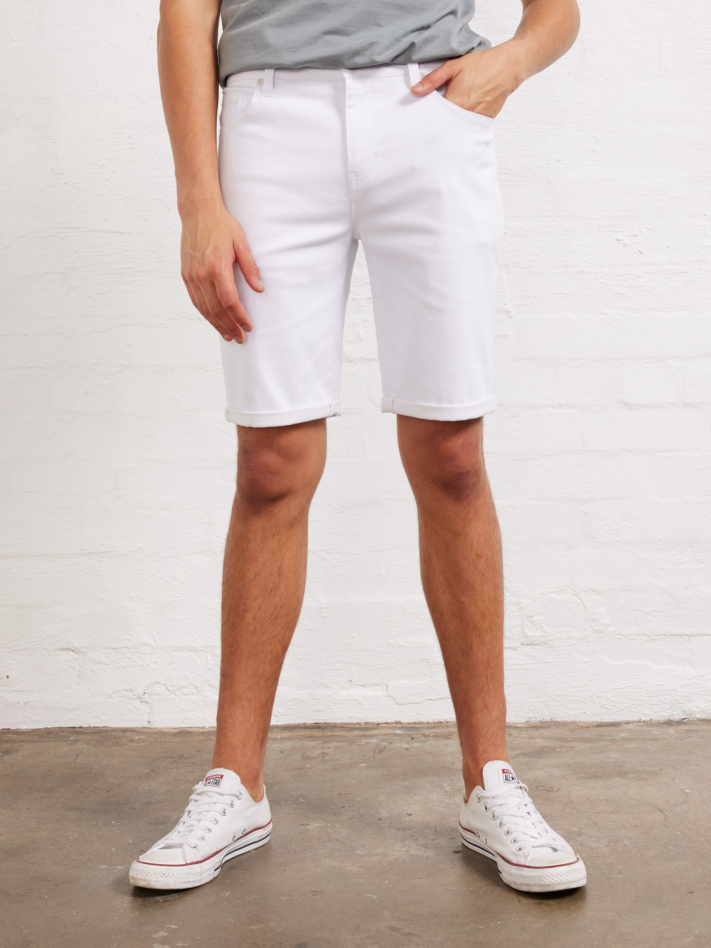 Bobbie Slim Denim Short White - Jay Jays Online